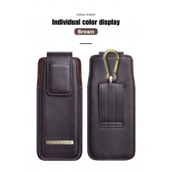 Funda de cinturón larga para móvil de cuero con cierre imantado REF...