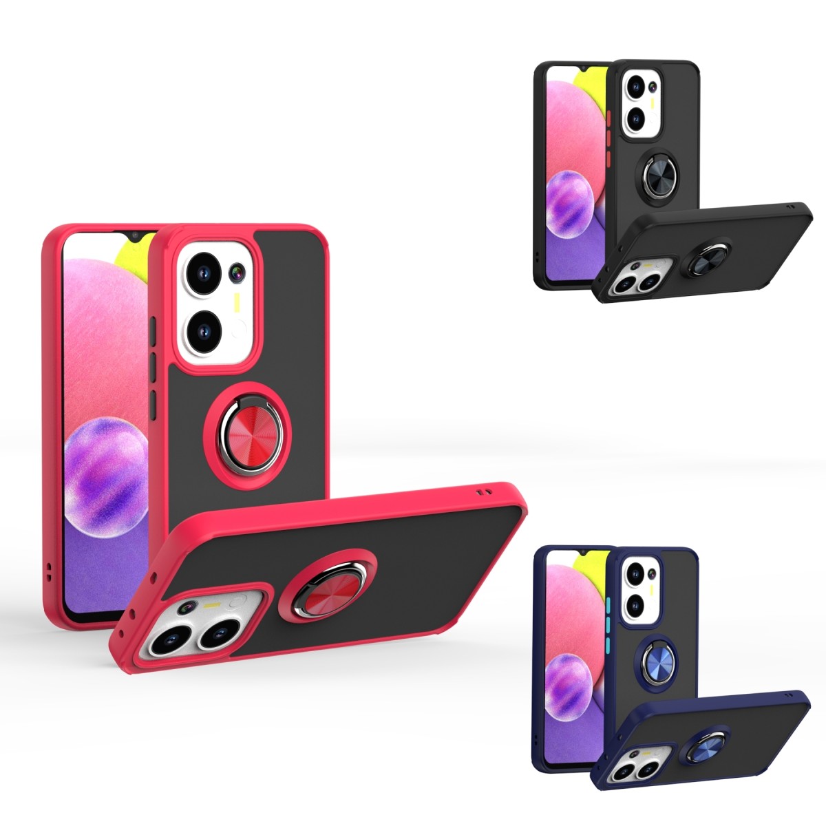 Funda Mate de Anillo Oppo Reno 13 360°| Wephone Mayorista