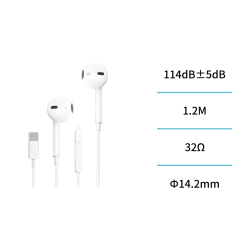 UNICO--EP1421 Auriculares pequeños con cable tipo C de segunda gene...