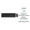UNICO--KB1574 Juego de teclado y ratón con cable 3D (versión en esp...