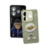 Funda para móvil bordada con diseño de animales para REDMI NOTE 14