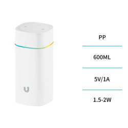 UNICO--HF1215 Humidificador de doble pulverización Zhencai (luz ambiental con degradado RGB colorido) 600 ml CE