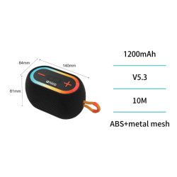 UNICO--BS2185 Altavoz Bluetooth LED recubierto de tela 10 W CE