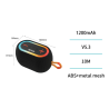 UNICO--BS2185 Altavoz Bluetooth LED recubierto de tela 10 W CE