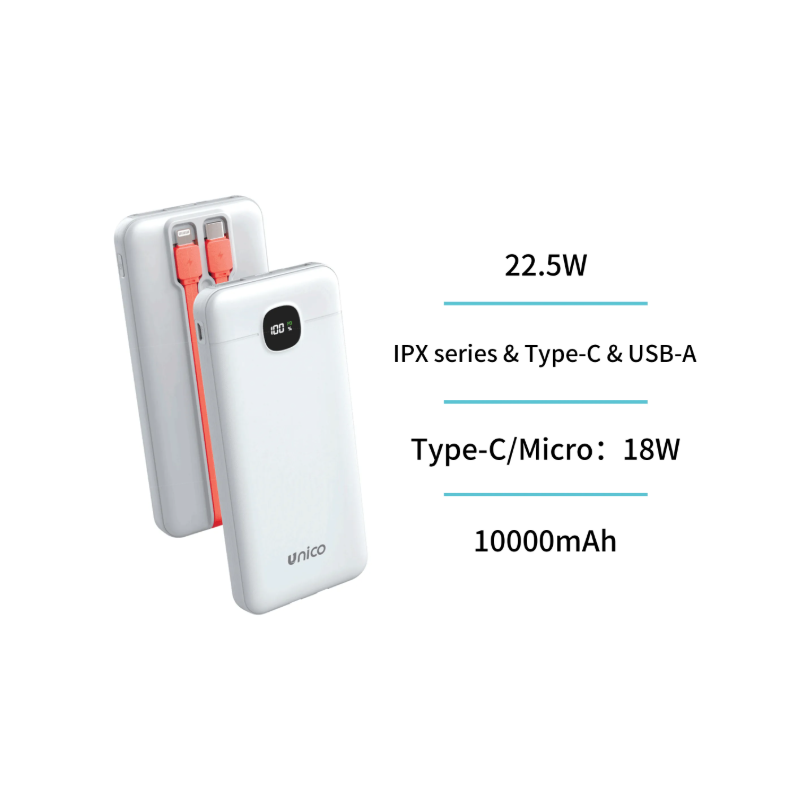 UNICO-PB1725 Power Bank carga rápida de tira larga con pantalla dig... UNICO-PB1725 Power Bank carga rápida de tira larga con pantalla dig...