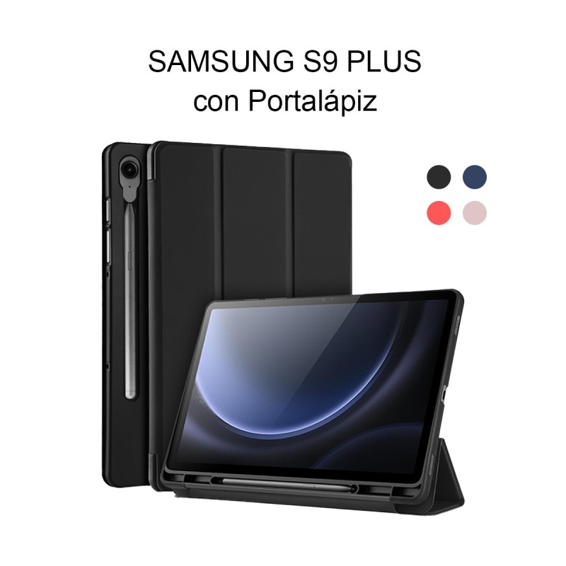 Funda Smart cover color con Portalápiz para Samsung Tab S9 Plus Funda Smart cover color con Portalápiz para Samsung Tab S9 Plus