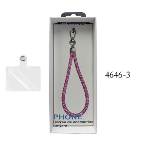 Cordón Corto Elegante de Cristal Multicolor con Pedrería, Llavero d...