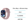 UNICO - SW2175 Smart Watch Reloj inteligente con borde en ángulo re...