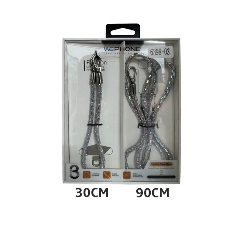 WEPHONE CORREA--Correa Doble para Móvil (30cm + 90cm) – Usos Múltip...