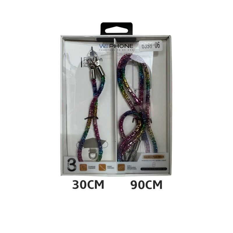 WEPHONE CORREA--Correa Doble para Móvil (30cm + 90cm) – Usos Múltip...