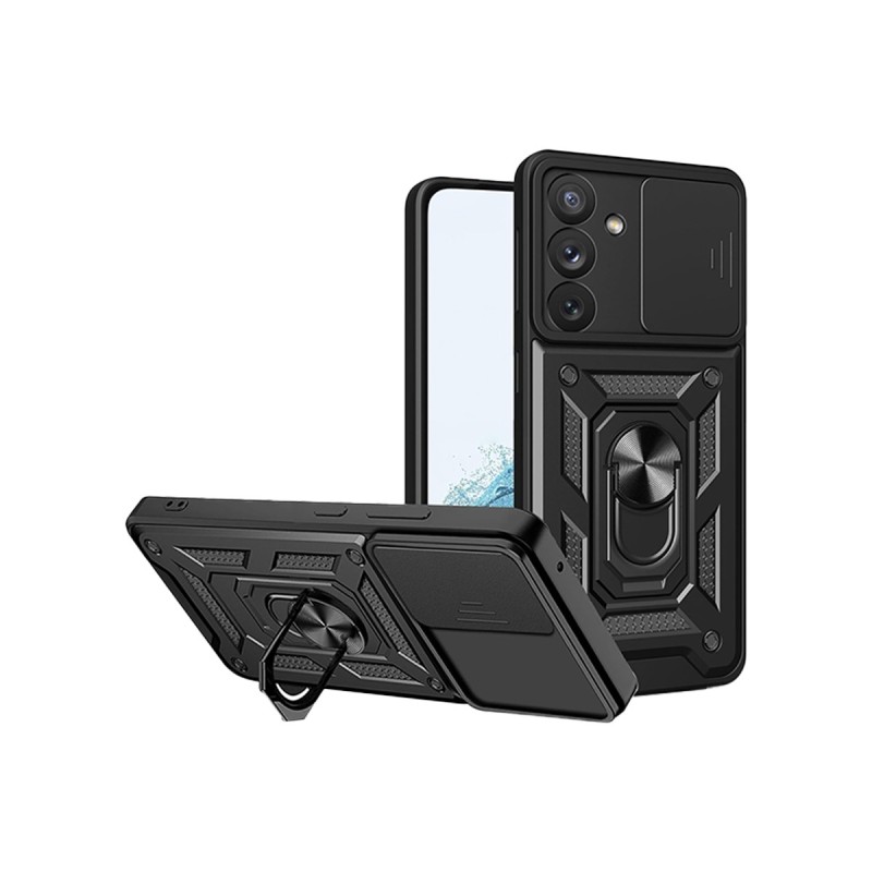 Funda Armadura con Tapa Deslizante Samsung A14 Cámara y Anillo | Wephone Mayorista