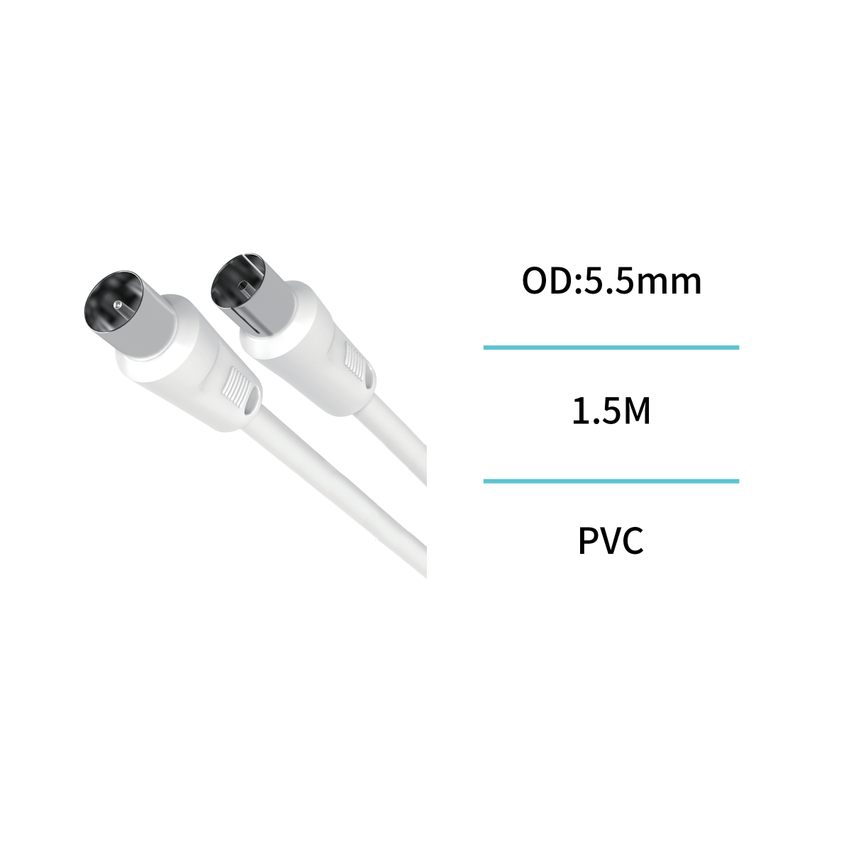 UNICO - CB9689 Cable de TV de 1,5 m UNICO - CB9689 Cable de TV de 1,5 m