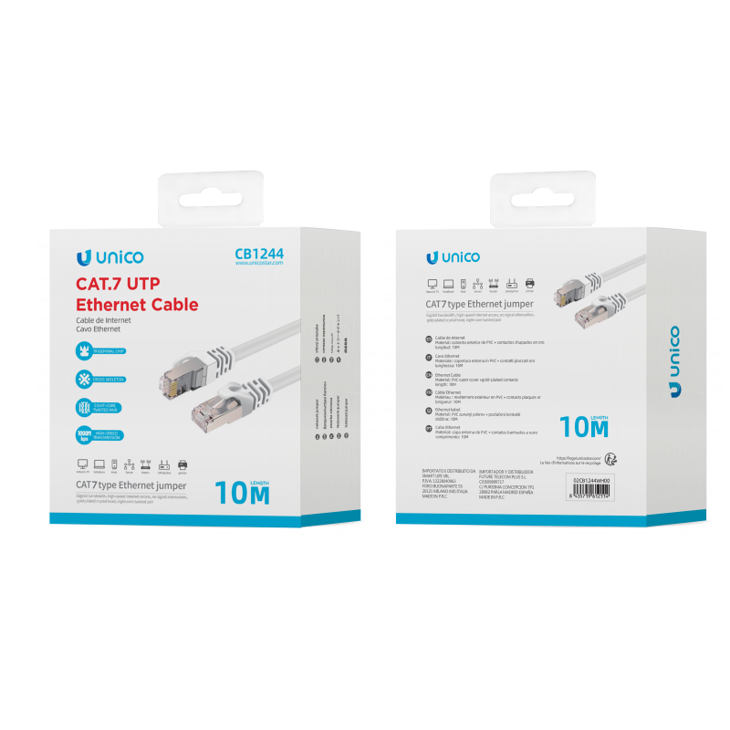UNICO --CB1244 Puente de red CAT7/10M