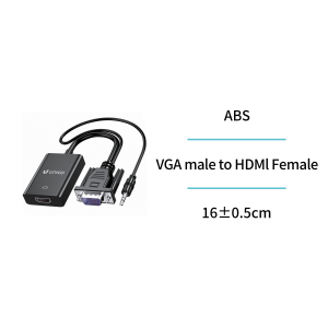UNICO --AD2630 Cable de conversión VGA macho a HDMI hembra con cabl...