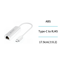 UNICO --AD2802 Adaptador LAN tipo C a RJ45 de 100 M