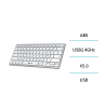 UNICO--KB2113 Teclado portátil de alta gama con modo dual, versión ...