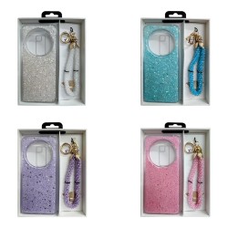 Funda de móvil con purpurina en resina + correa a juego para Iphone...