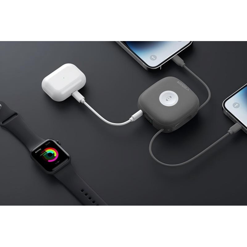 Power Bank 10000mAh 4 en 1 con Cables USB-C + Lightning y Carga para Apple Watch | Wephone Mayorista