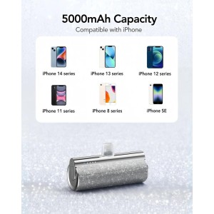 Power Bank 5000mAh Lipstick USB-C para iPhone 15 | Cargador Portátil Brillante | Wephone Mayorista
