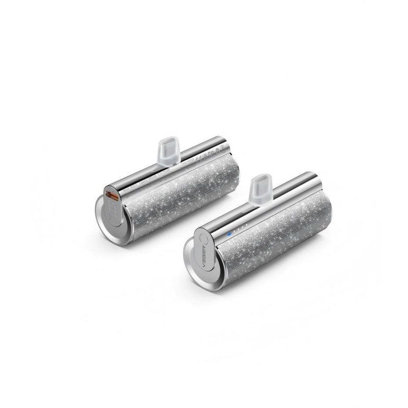 Mini cargador portátil Plug on 5000mAh con cable incorporado para i...