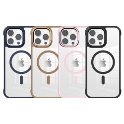 iPhone Series Funda Transparente con Marco Metálico y MagSafe – Pro...