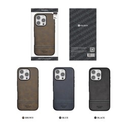 Funda clásica de piel estilo ejecutivo con tres colores disponibles...