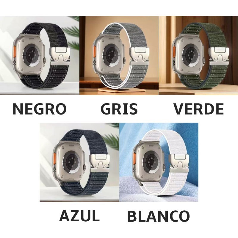 Correa Estilo Militar con Hebilla Paracaídas para Smartwatch 45/46/... Correa Estilo Militar con Hebilla Paracaídas para Smartwatch 45/46/...