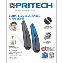 Cortapelos/Barba Eléctrico Azul y Negro PRITECH PR-2046