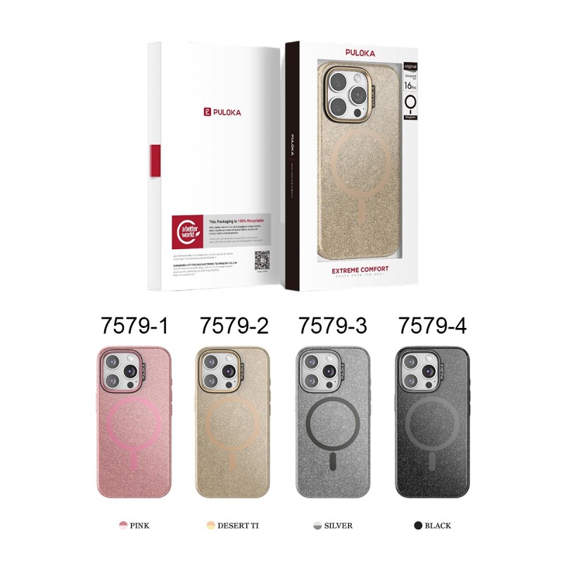 PULOKA - Funda Magnética con Brillo Metálico Compatible con MagSafe PULOKA - Funda Magnética con Brillo Metálico Compatible con MagSafe