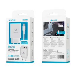UNICO--HC1724 Cargador Completo 2U A+C PD25W con cable C-C