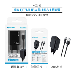 UNICO--HC0342 Cargador Completo 1U QC18W con cable A-L