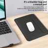Funda de piel portátil para MacBook 13-14" uso doble como alfombrilla