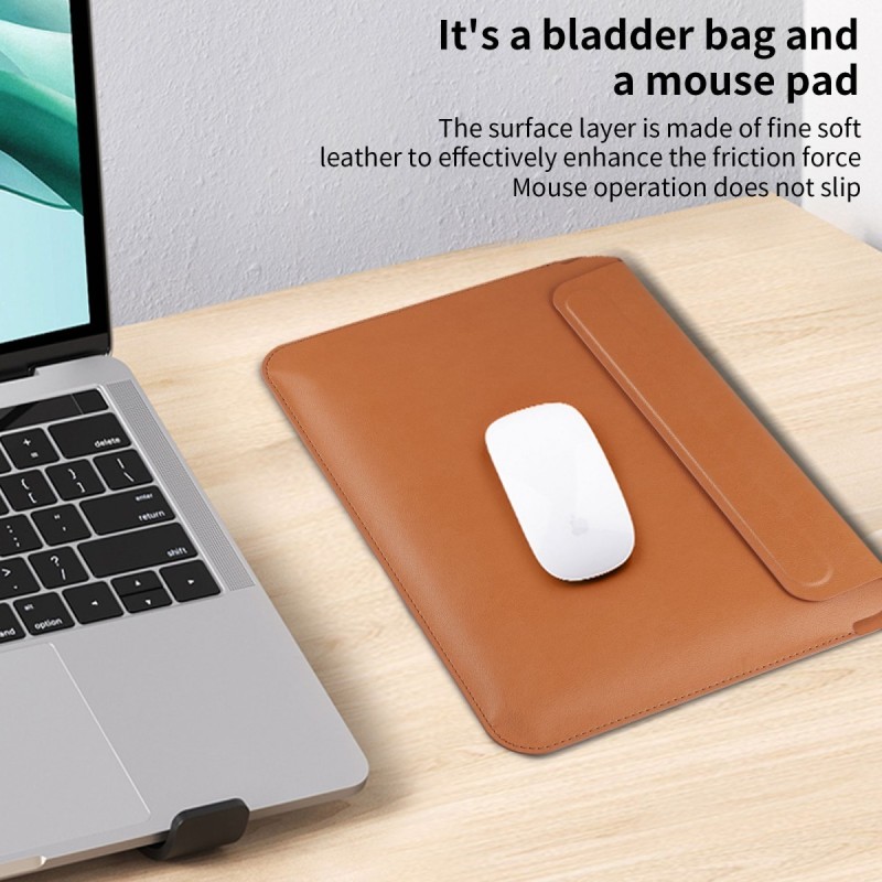 Funda de piel portátil para MacBook 15-16" uso doble como alfombrilla