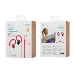 UNICO - EP1509 – Auriculares Deportivos con Micrófono, Ganchos de s...