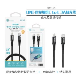 UNICO - CB9169 – Cable de Carga Rápida USB-C a Lightning 1M 20W 3A