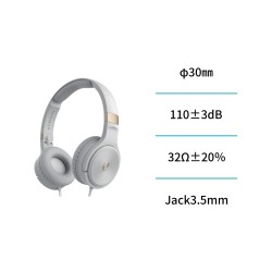 UNICO - HP1840 – Auriculares con cable, micrófono y diseño ajustable
