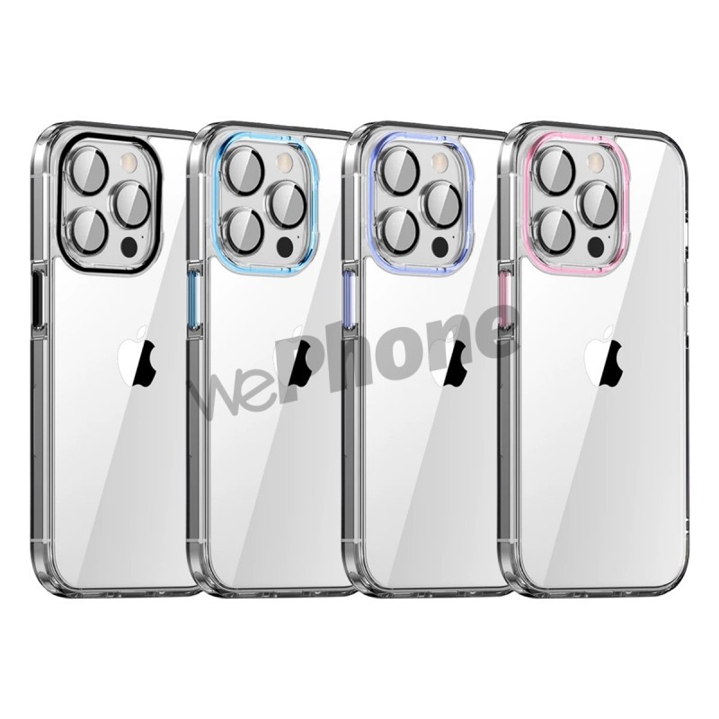 Funda Transparente Cubre Camara de Colores iPhone 16 | Wephone Mayorista