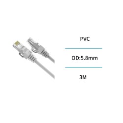 Cable Ethernet CAT.6 de 3M - Alta Velocidad 1000Mbps