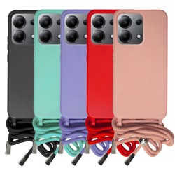 Funda con cuerda tipo original para  Redmi Note 13 Pro 4G – Goma suave y resistente