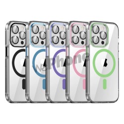 Funda Magsafe Transparente Cubre Camara de Colores iPhone 12 | Wephone Mayorista