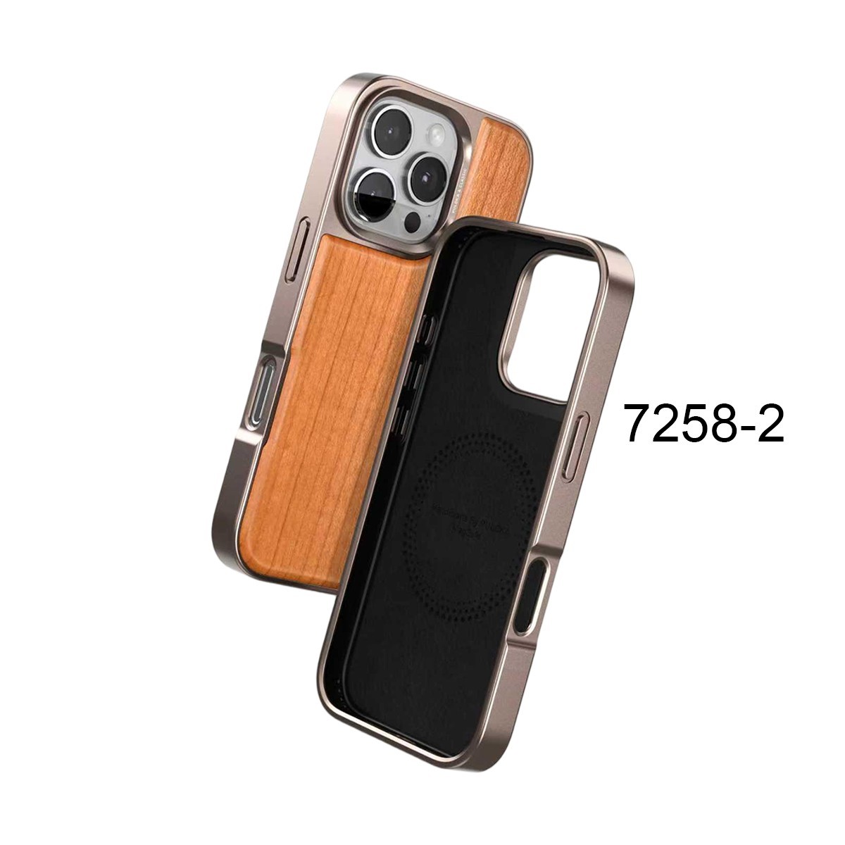 Funda Madera Auténtica MagSafe iPhone 16 Pro Max– Elegancia Premium 👌