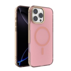 Funda Transparente Magnética iPhone 16 Pro (Borde Metálico) | Wephone Mayorista