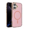 Funda Transparente Magnética iPhone 16 (Borde Metálico) | Wephone Mayorista