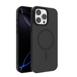 Funda Transparente Magnética iPhone 15 Pro Max (Borde Metálico) | Wephone Mayorista