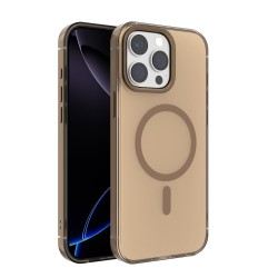 Funda Transparente Magnética iPhone 15 Pro Max (Borde Metálico) | Wephone Mayorista