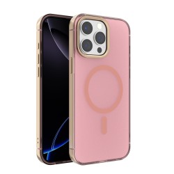 Funda Transparente Magnética iPhone 15 Pro Max (Borde Metálico) | Wephone Mayorista