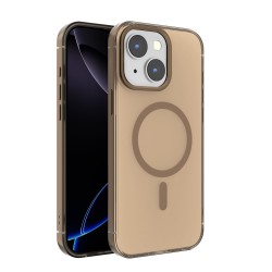 Funda Transparente Magnética iPhone 15 (Borde Metálico) | Wephone Mayorista