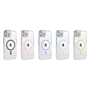 Funda Magsafe Transparente Cubre Camara de Colores iPhone 11 Pro | Wephone Mayorista