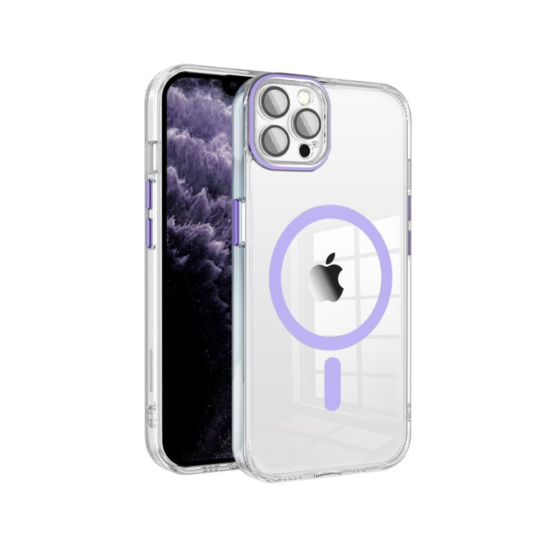 Funda Magsafe Transparente Cubre Camara de Colores iPhone 11 Pro | Wephone Mayorista