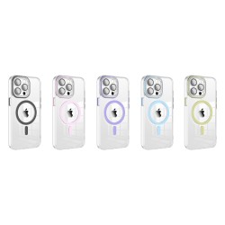 Funda Magsafe Transparente Cubre Camara de Colores iPhone 13 Pro Max | Wephone Mayorista